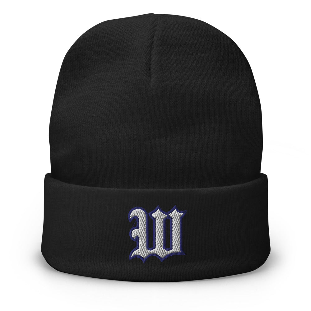 Warriors Embroidered Beanie