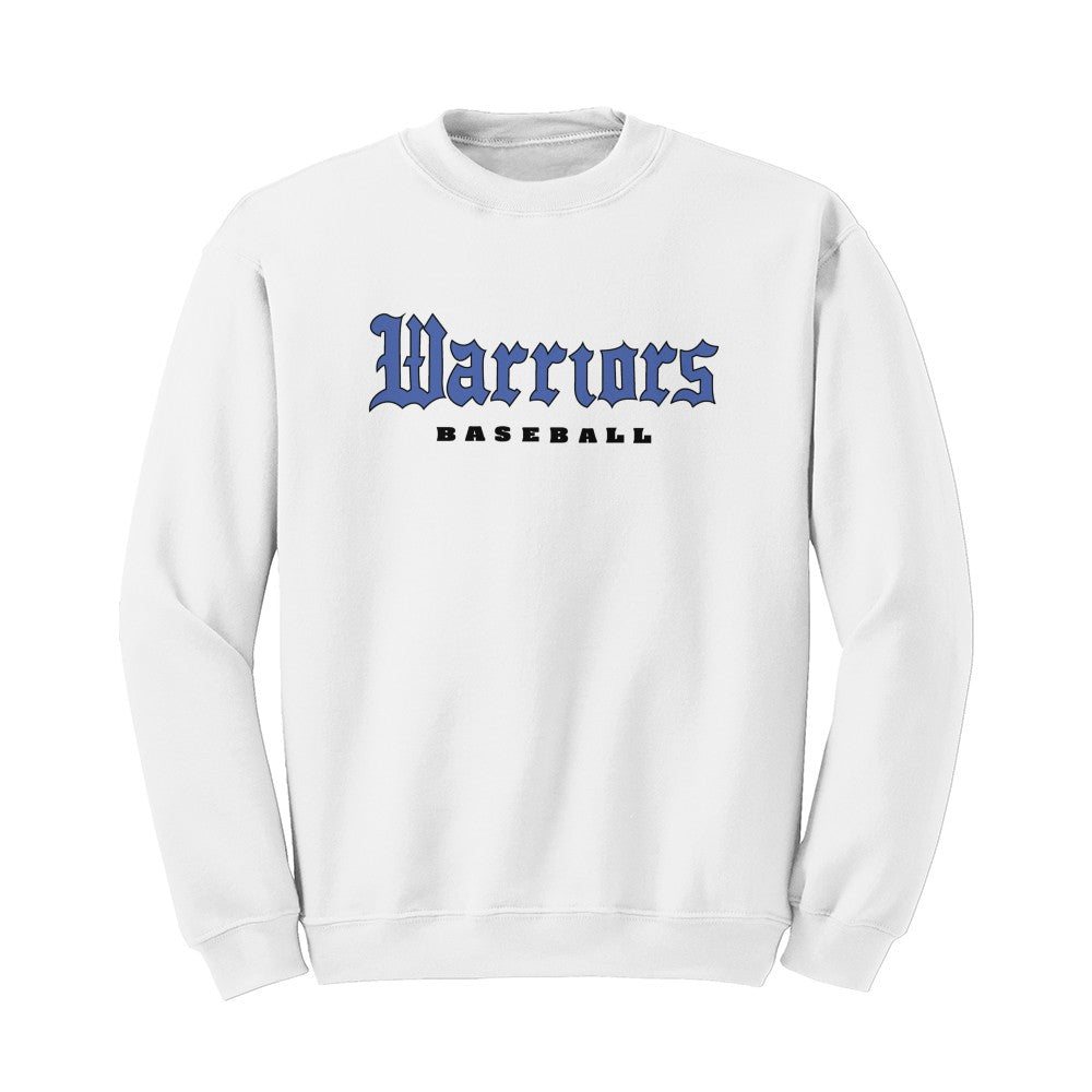 Warriors Baseball White Sweatshirt